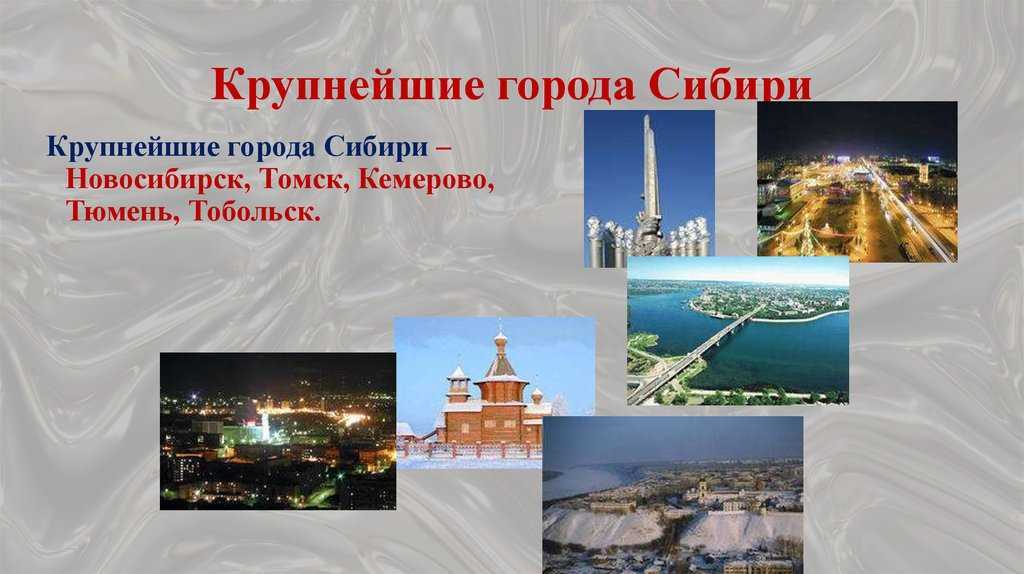 Города западной сибири: список, население, интересные факты