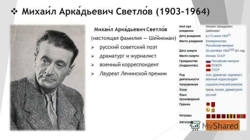 Поэт драматург. Михаил Аркадьевич Шейнкман. Михаил Светлов презентация. Михаил Аркадьевич Светлов стихи. 1903 — 1964 Михаил Светлов русский и Советский поэт и драматур.