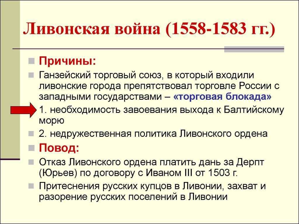 Представьте характеристику ливонской войны по плану 7 класс