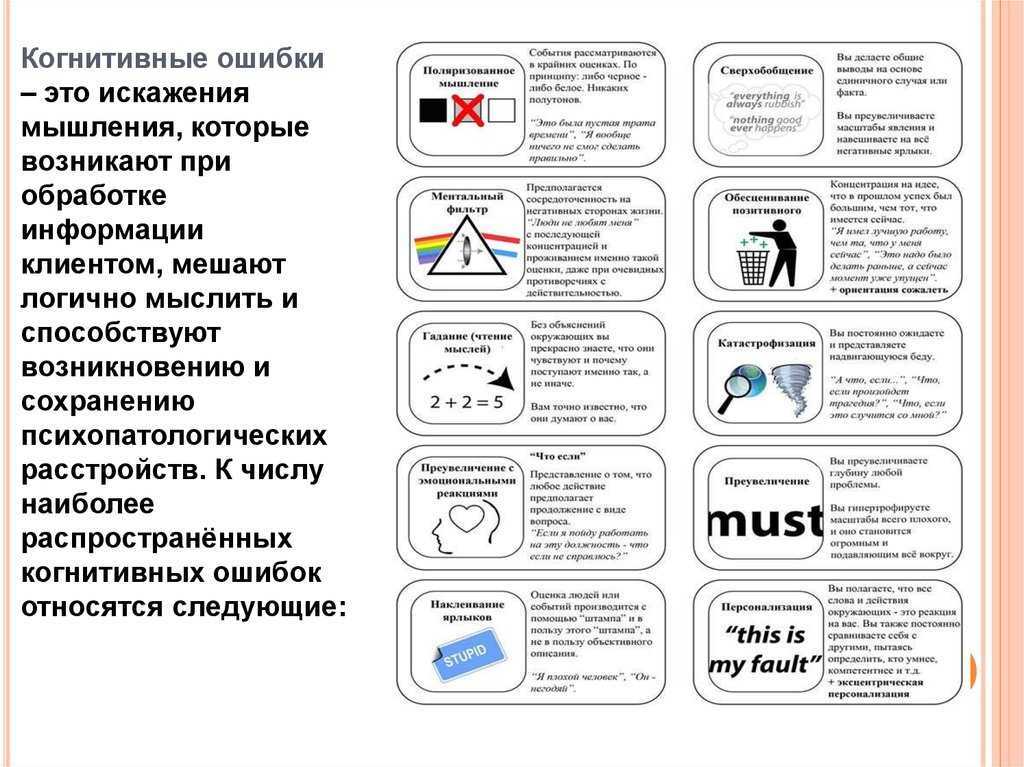 Основные ошибки мышления - блог викиум
