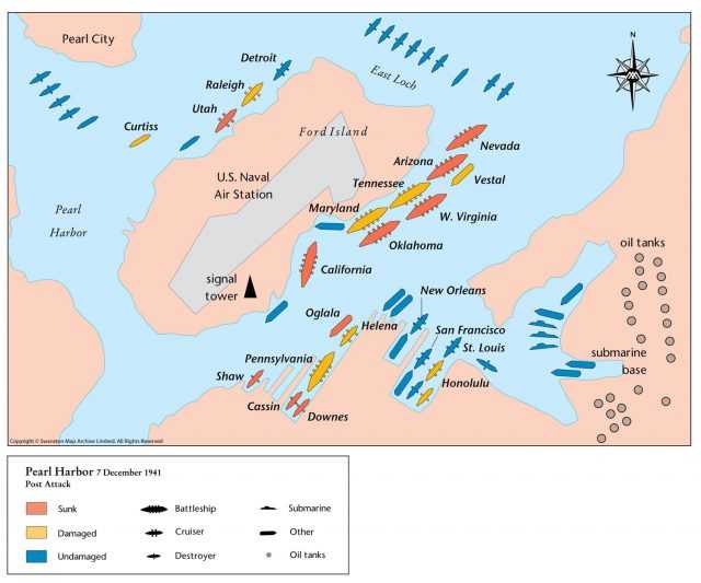 Нападение на перл харбор дата. Карта Перл Харбор 1941. Pearl Harbor 1941 Map. Атака на Перл Харбор карта. Pearl Harbor карта 1941.