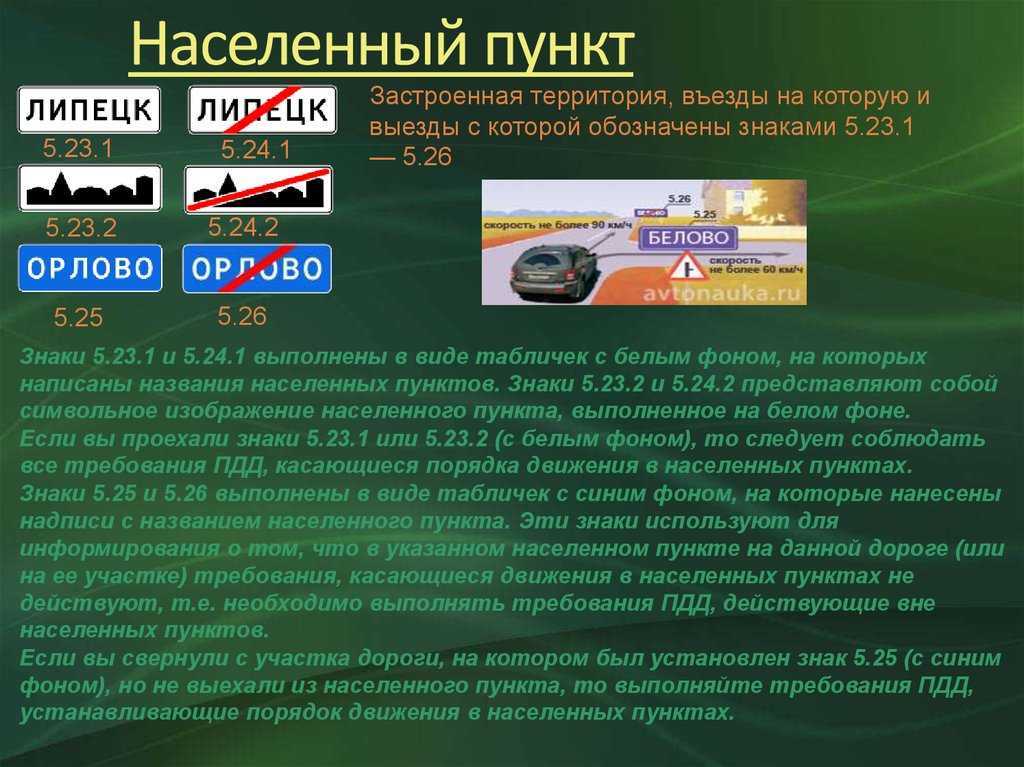 Картинка вопроса где начинают действовать требования правил относящиеся к населенным пунктам