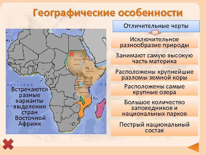 Рельеф африки