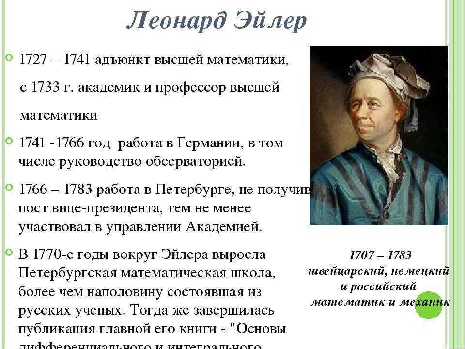 Эйлер леонард. книги онлайн