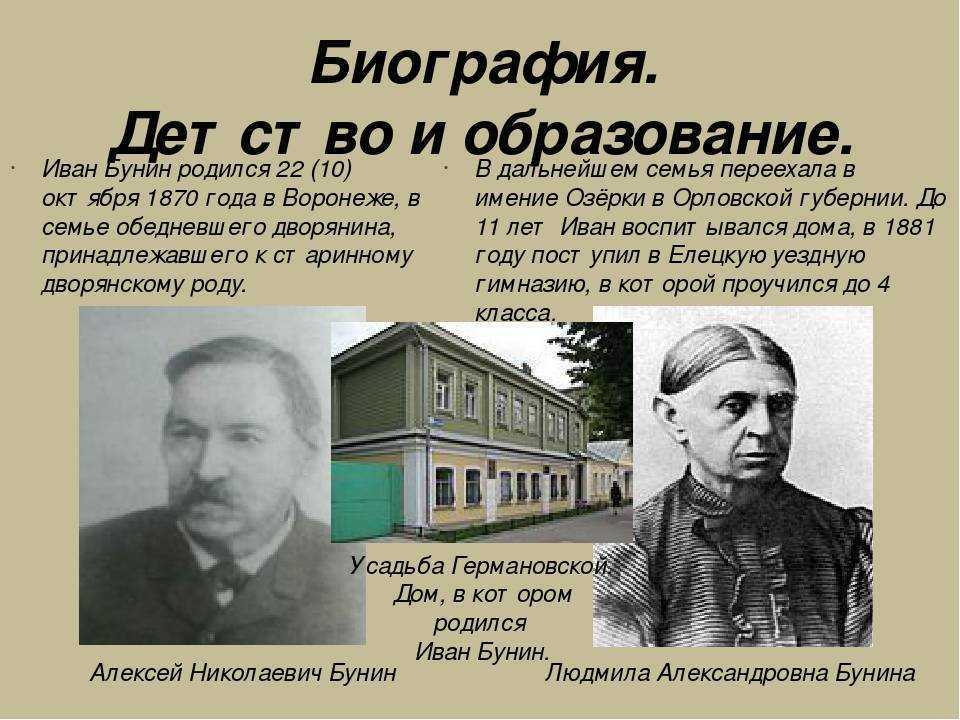 Бунин биография. Иван Алексеевич Бунин родился в Воронеже 1881. Иван Бунин образование. Биография Бунина образование. Иван Бунин биография.