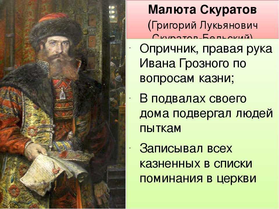 Малюты скуратова фото