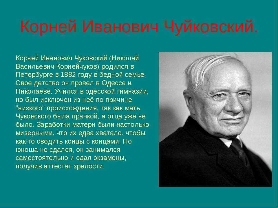 Корней чуковский биография презентация 2 класс