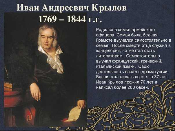 Биография ивана крылова