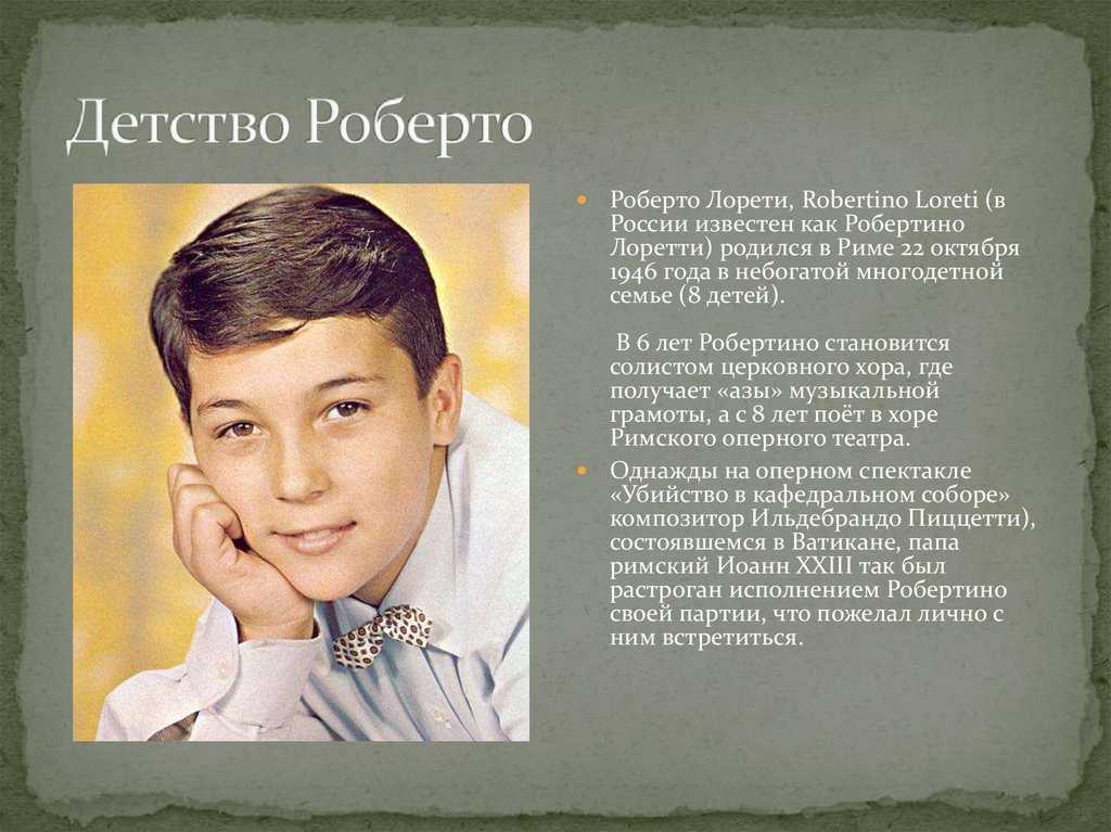 Робертино лорети (roberto loreti) - биография, новости, личная жизнь, фото, видео - stuki-druki.com