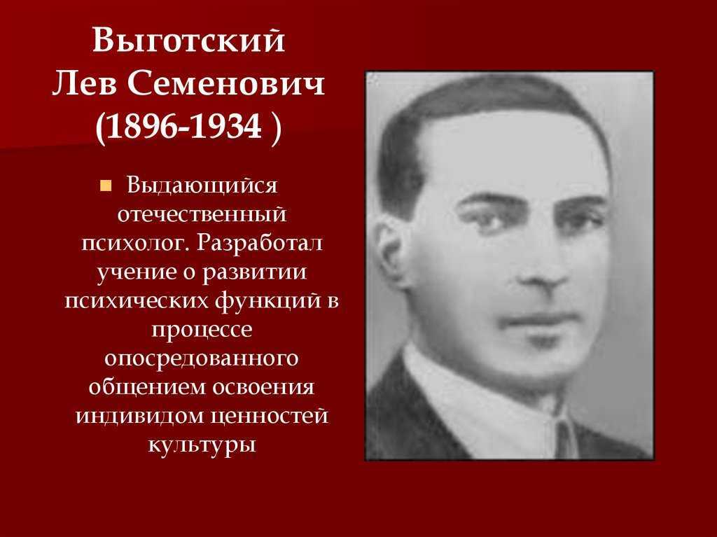 Выготский лев семенович.