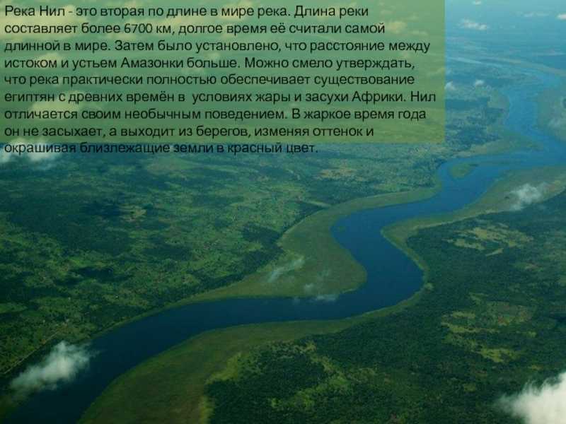 Вторая длиннейшая река. Интересные факты о Ниле река.