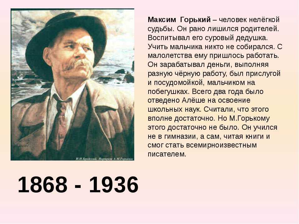 Писатель максим горький: интересные факты из жизни | интересный сайт