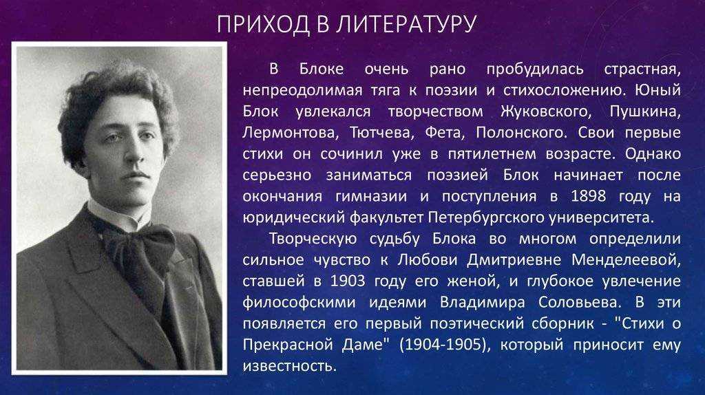 Презентация на тему александр блок жизнь и творчество