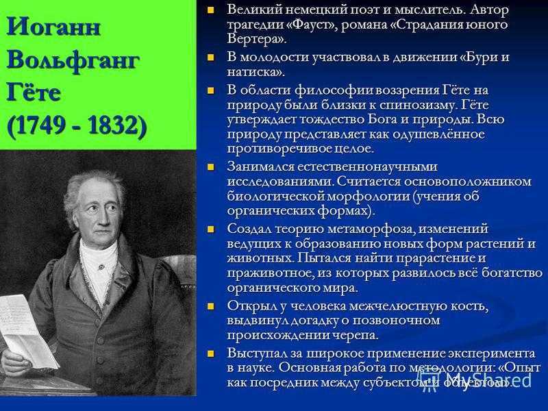 Гете работа. Гёте основные идеи. Иоганн Вольфганг гёте эпоха Просвещения философия. Вольфганг Гете основные идеи. Гете основные идеи кратко.