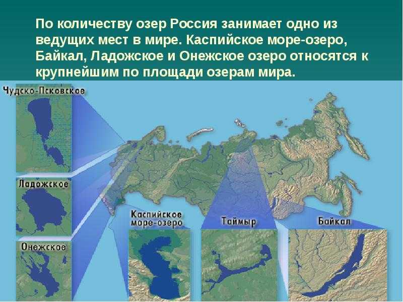 Объем озер россии