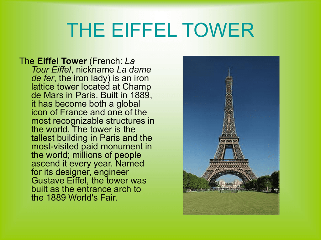 Эйфелева башня – что вы не знали о самой красивой парижанке