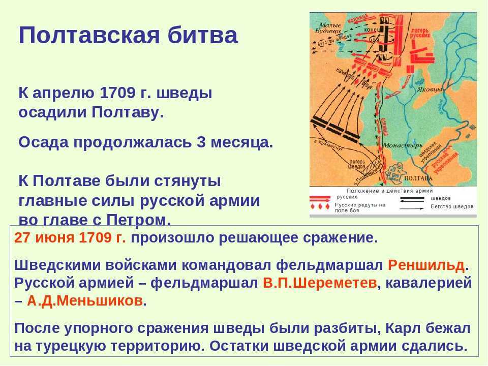 Полтавская битва – крупнейшее генеральное сражение Северной войны между русскими войсками под командованием Петра 1 и шведской армией Карла 12 Именно в